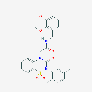 N-(2,3-dimethoxybenzyl)-2-(2-(2,5-dimethylphenyl)-1,1-dioxido-3-oxo-2H-benzo[e][1,2,4]thiadiazin-4(3H)-yl)acetamide