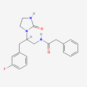 N-(3-(3-fluorophenyl)-2-(2-oxoimidazolidin-1-yl)propyl)-2-phenylacetamide