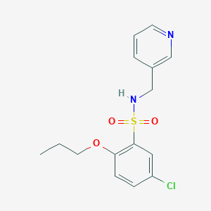 molecular formula C15H17ClN2O3S B267732 5-chloro-2-propoxy-N-(3-pyridinylmethyl)benzenesulfonamide 