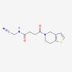 N-(cyanomethyl)-4-oxo-4-{4H,5H,6H,7H-thieno[3,2-c]pyridin-5-yl}butanamide
