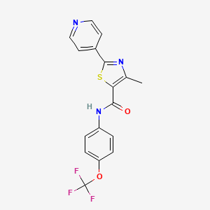 4-methyl-2-(4-pyridinyl)-N-[4-(trifluoromethoxy)phenyl]-1,3-thiazole-5-carboxamide