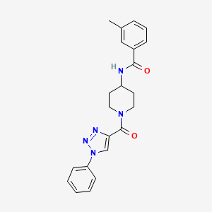 3-methyl-N-(1-(1-phenyl-1H-1,2,3-triazole-4-carbonyl)piperidin-4-yl)benzamide