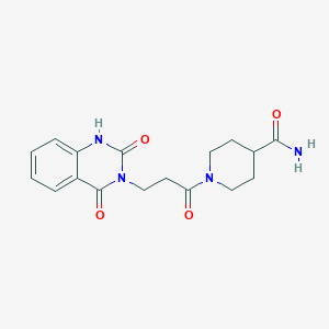 1-[3-(2,4-dioxo-1H-quinazolin-3-yl)propanoyl]piperidine-4-carboxamide
