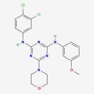 N-(3,4-dichlorophenyl)-N'-(3-methoxyphenyl)-6-(morpholin-4-yl)-1,3,5-triazine-2,4-diamine
