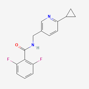 molecular formula C16H14F2N2O B2677338 N-((6-cyclopropylpyridin-3-yl)methyl)-2,6-difluorobenzamide CAS No. 2309191-11-3