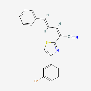 (2Z,4E)-2-[4-(3-bromophenyl)-1,3-thiazol-2-yl]-5-phenylpenta-2,4-dienenitrile