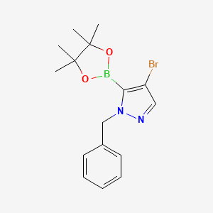 molecular formula C16H20BBrN2O2 B2677344 1-Benzyl-4-bromopyrazole-5-boronic acid, pinacol ester CAS No. 2377608-85-8