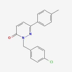 molecular formula C18H15ClN2O B2677359 2-(4-chlorobenzyl)-6-(p-tolyl)pyridazin-3(2H)-one CAS No. 922928-81-2