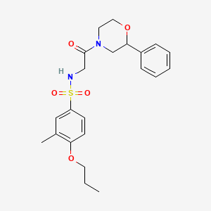 3-methyl-N-(2-oxo-2-(2-phenylmorpholino)ethyl)-4-propoxybenzenesulfonamide