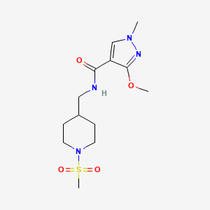 3-methoxy-1-methyl-N-((1-(methylsulfonyl)piperidin-4-yl)methyl)-1H-pyrazole-4-carboxamide