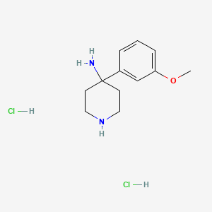 molecular formula C12H20Cl2N2O B2677384 4-(3-Methoxyphenyl)piperidin-4-amine dihydrochloride CAS No. 1779133-79-7