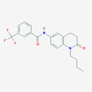 molecular formula C21H21F3N2O2 B2677409 N-(1-butyl-2-oxo-1,2,3,4-tetrahydroquinolin-6-yl)-3-(trifluoromethyl)benzamide CAS No. 941953-63-5