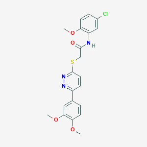 molecular formula C21H20ClN3O4S B2677412 N-(5-chloro-2-methoxyphenyl)-2-((6-(3,4-dimethoxyphenyl)pyridazin-3-yl)thio)acetamide CAS No. 841218-86-8