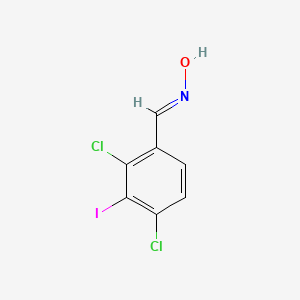 molecular formula C7H4Cl2INO B2677417 (NE)-N-[(2,4-dichloro-3-iodophenyl)methylidene]hydroxylamine CAS No. 1261025-34-6