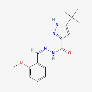 molecular formula C16H20N4O2 B2677433 (Z)-3-(tert-butyl)-N'-(2-methoxybenzylidene)-1H-pyrazole-5-carbohydrazide CAS No. 1285495-78-4