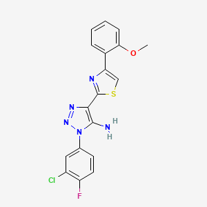 1-(3-chloro-4-fluorophenyl)-4-[4-(2-methoxyphenyl)-1,3-thiazol-2-yl]-1H-1,2,3-triazol-5-amine