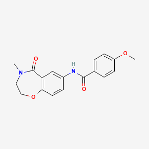 4-methoxy-N-(4-methyl-5-oxo-2,3,4,5-tetrahydrobenzo[f][1,4]oxazepin-7-yl)benzamide