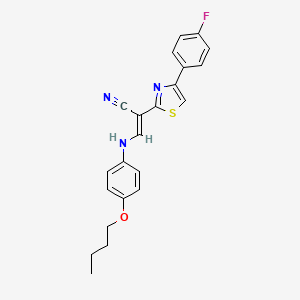 (E)-3-((4-butoxyphenyl)amino)-2-(4-(4-fluorophenyl)thiazol-2-yl)acrylonitrile