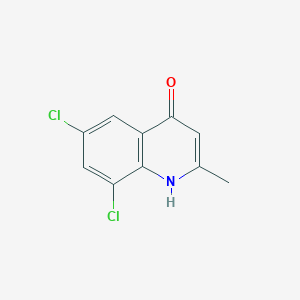 molecular formula C10H7Cl2NO B2677456 6,8-Dichloro-2-methylquinolin-4-OL CAS No. 1204-16-6; 95541-31-4