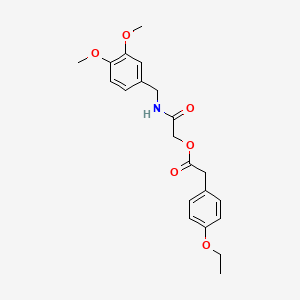 {[(3,4-Dimethoxyphenyl)methyl]carbamoyl}methyl 2-(4-ethoxyphenyl)acetate