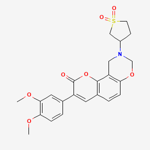 3-(3,4-dimethoxyphenyl)-9-(1,1-dioxidotetrahydrothiophen-3-yl)-9,10-dihydrochromeno[8,7-e][1,3]oxazin-2(8H)-one