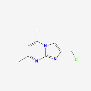 molecular formula C9H10ClN3 B2677475 2-(Chloromethyl)-5,7-dimethylimidazo[1,2-a]pyrimidine CAS No. 690642-33-2