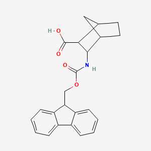 molecular formula C23H23NO4 B2677493 3-(endo-9-Fluorenylmethoxycarbonylamino)bicyclo[2.2.1]heptane-2-endo-carboxylic acid CAS No. 1217747-47-1