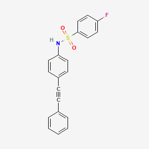 4-fluoro-N-[4-(2-phenylethynyl)phenyl]benzenesulfonamide