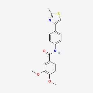 3,4-dimethoxy-N-(4-(2-methylthiazol-4-yl)phenyl)benzamide