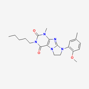 6-(2-Methoxy-5-methylphenyl)-4-methyl-2-pentyl-7,8-dihydropurino[7,8-a]imidazole-1,3-dione