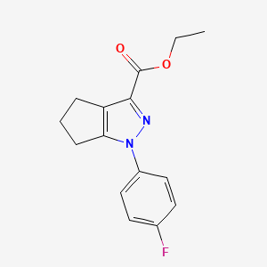 B2677526 ethyl 1-(4-fluorophenyl)-1H,4H,5H,6H-cyclopenta[c]pyrazole-3-carboxylate CAS No. 123345-71-1
