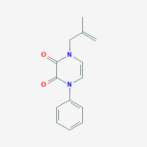 molecular formula C14H14N2O2 B2677528 1-(2-Methylprop-2-enyl)-4-phenylpyrazine-2,3-dione CAS No. 2380097-99-2