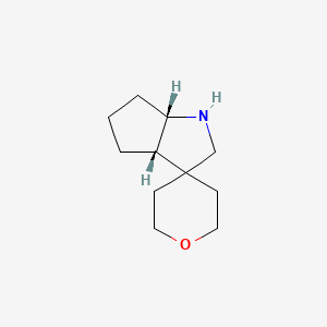 molecular formula C11H19NO B2677542 (3AS,6aS)-decahydro-2H-spiro[cyclopenta[b]pyrrole-3,4'-pyran] CAS No. 1932541-22-4