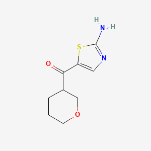 molecular formula C9H12N2O2S B2677549 5-(Oxane-3-carbonyl)-1,3-thiazol-2-amine CAS No. 2172466-97-4