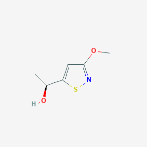 molecular formula C6H9NO2S B2677551 (1S)-1-(3-methoxy-1,2-thiazol-5-yl)ethan-1-ol CAS No. 1932795-33-9