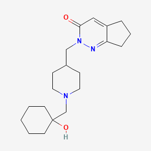 molecular formula C20H31N3O2 B2677564 2-({1-[(1-hydroxycyclohexyl)methyl]piperidin-4-yl}methyl)-2H,3H,5H,6H,7H-cyclopenta[c]pyridazin-3-one CAS No. 2097918-50-6