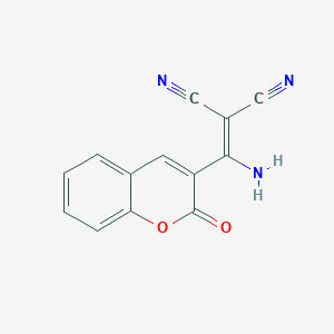 molecular formula C13H7N3O2 B2677569 2-[Amino-(2-oxochromen-3-yl)methylidene]propanedinitrile CAS No. 102266-69-3