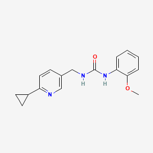 molecular formula C17H19N3O2 B2677589 3-[(6-Cyclopropylpyridin-3-yl)methyl]-1-(2-methoxyphenyl)urea CAS No. 2097915-77-8