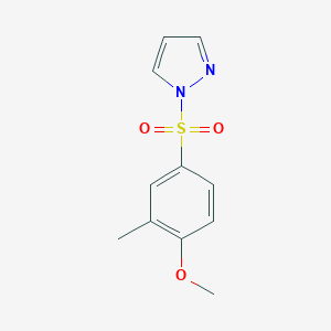 molecular formula C11H12N2O3S B267759 1-(4-methoxy-3-methylbenzenesulfonyl)-1H-pyrazole 