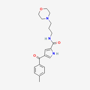 molecular formula C20H25N3O3 B2677594 4-(4-methylbenzoyl)-N-(3-morpholinopropyl)-1H-pyrrole-2-carboxamide CAS No. 439111-63-4