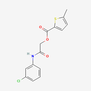 molecular formula C14H12ClNO3S B2677599 [2-(3-Chloroanilino)-2-oxoethyl] 5-methylthiophene-2-carboxylate CAS No. 387860-00-6