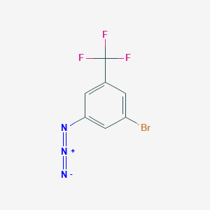 molecular formula C7H3BrF3N3 B2677600 1-Azido-3-bromo-5-(trifluoromethyl)benzene CAS No. 1479745-12-4