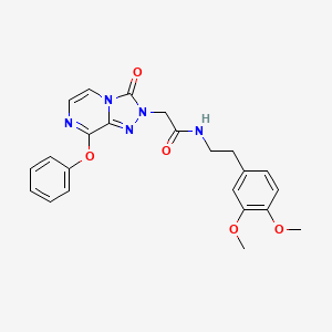 molecular formula C23H23N5O5 B2677608 2-{8-fluoro-3-[(3-methyl-1,2,4-oxadiazol-5-yl)methyl]-4-oxo-3,4-dihydro-5H-pyrimido[5,4-b]indol-5-yl}-N-(4-methylphenyl)acetamide CAS No. 1251707-07-9