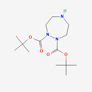 molecular formula C14H27N3O4 B2677650 1,2-Di-tert-butyl 1,2,5-triazepane-1,2-dicarboxylate CAS No. 952150-25-3
