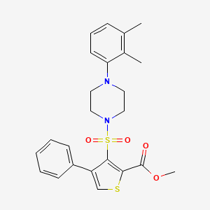molecular formula C24H26N2O4S2 B2677652 Methyl 3-{[4-(2,3-dimethylphenyl)piperazin-1-yl]sulfonyl}-4-phenylthiophene-2-carboxylate CAS No. 899977-33-4