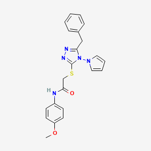 2-{[5-benzyl-4-(1H-pyrrol-1-yl)-4H-1,2,4-triazol-3-yl]sulfanyl}-N-(4-methoxyphenyl)acetamide