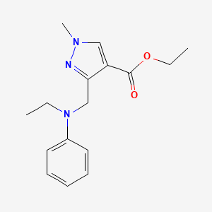 molecular formula C16H21N3O2 B2677669 Ethyl 3-[(N-ethylanilino)methyl]-1-methylpyrazole-4-carboxylate CAS No. 1975118-83-2