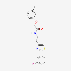 B2677672 N-{2-[2-(3-fluorophenyl)-1,3-thiazol-4-yl]ethyl}-2-(3-methylphenoxy)acetamide CAS No. 923178-69-2