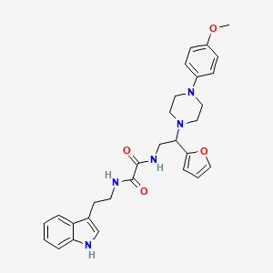 B2677681 N1-(2-(1H-indol-3-yl)ethyl)-N2-(2-(furan-2-yl)-2-(4-(4-methoxyphenyl)piperazin-1-yl)ethyl)oxalamide CAS No. 877647-41-1