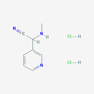 B2677685 2-(Methylamino)-2-(pyridin-3-yl)acetonitrile dihydrochloride CAS No. 1797304-60-9